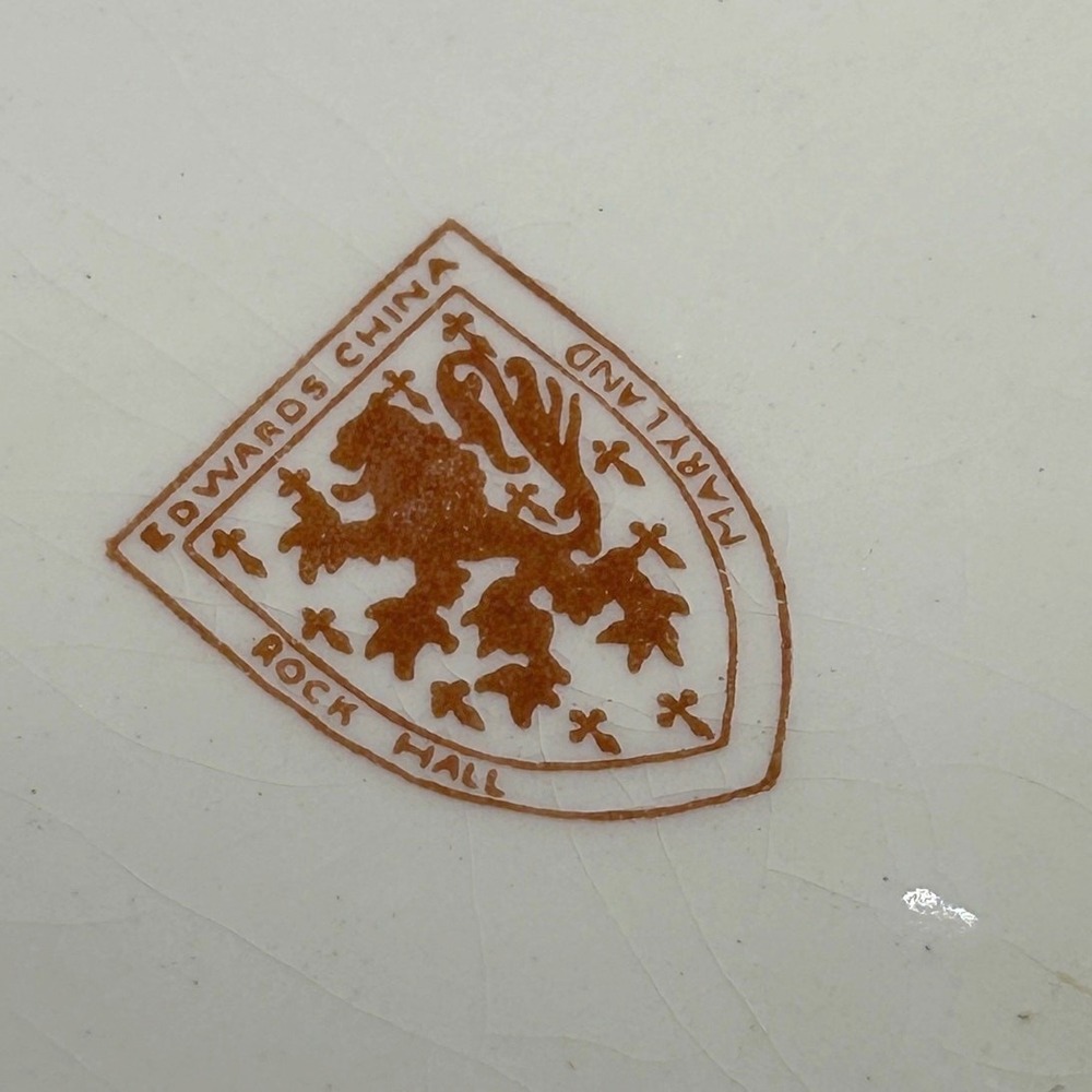 First Brethren Church Lanark IL Ironstone Church Plate Adam Antique Steubenville - Picture 5 of 6